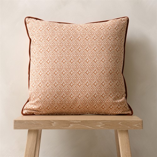 Aztec Print Cushion - Copper 43x43cm