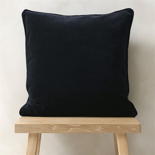 Cotton Velvet Piped - Midnight Blue  45x45cm