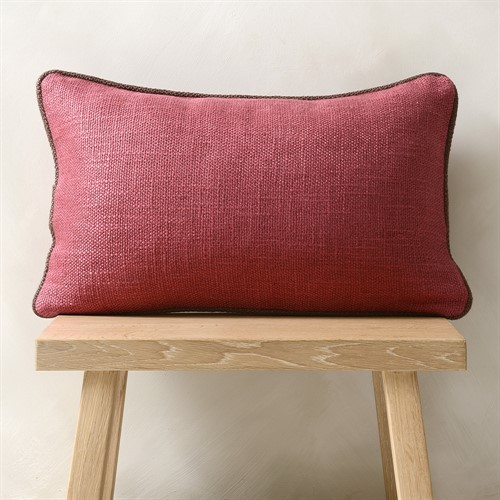 Kemble Piped Cushion Deep Rose 30x50cm