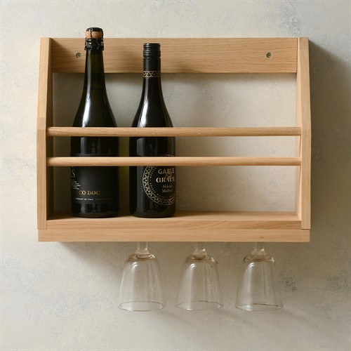 Hambledon Oak Wine Glass Shelf