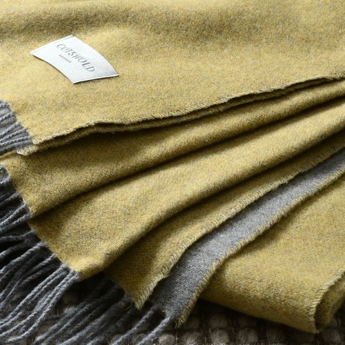 Throw With Cashmere - Mustard