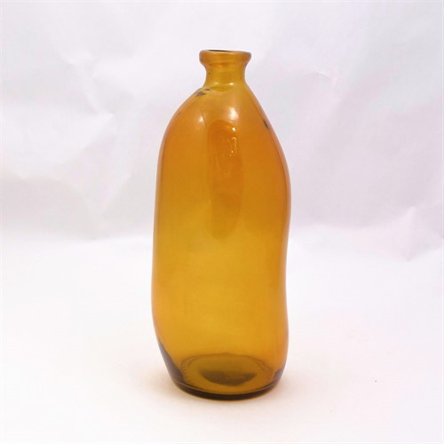 Simplicity Blown Glass Vase 35cm Amber