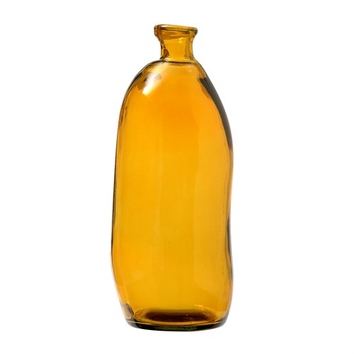 Simplicity Blown Glass Vase 35cm Amber