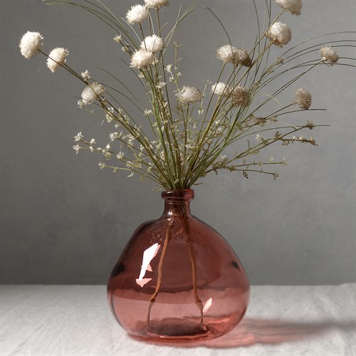 Simplicity Blown Glass Vase 23cm Blush