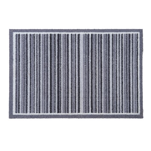 Grey Stripes Eco Washable Mat 50x75
