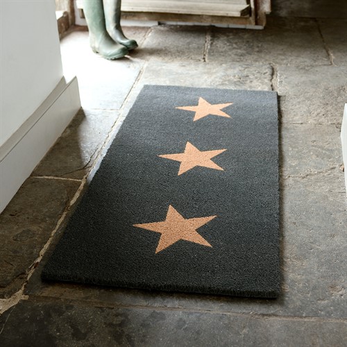 Coir Double Doormat - Stars 55x125cm