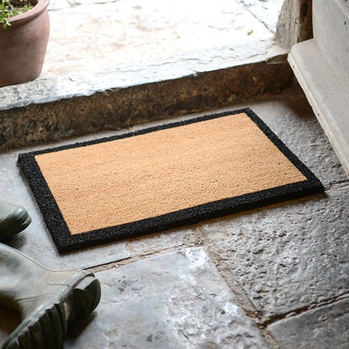 Coir Doormat - Charcoal Border 40x60cm