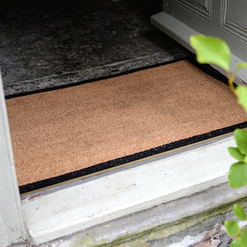 Coir Doormat - Charcoal Border 60x90cm