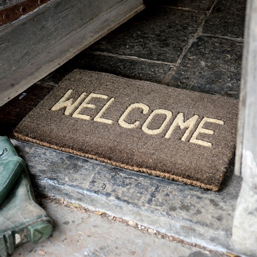 Welcome Doormat - Charcoal 45x75cm