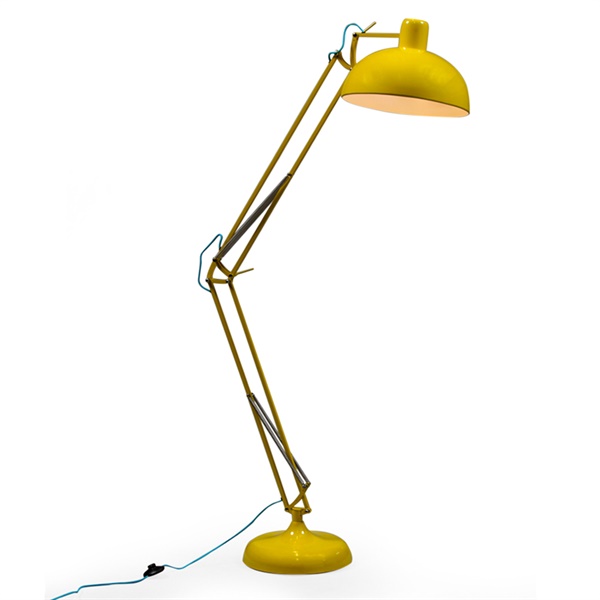 Retro Oversized Floor Desk Lamp - Yellow - The Cotswold Company