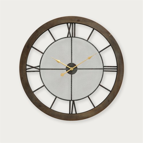 Hamilton Wall Clock - Natural Wood 80cm