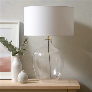 Cecil Bubble Glass Table Lamp - Clear