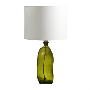 Simplicity Blown Glass Tall Table Lamp Olive