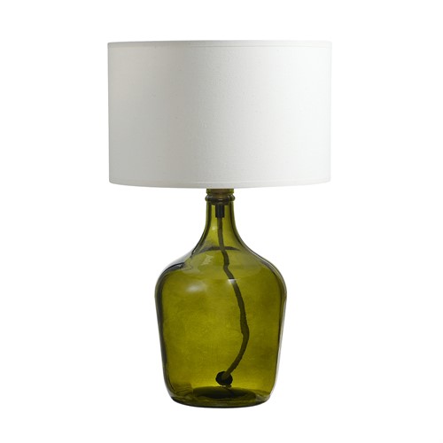 Garaffa Glass Bottle Lamp Olive