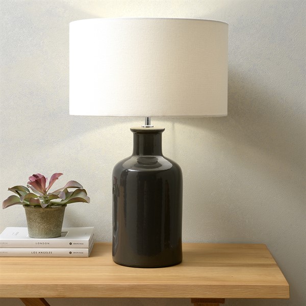 Huxley Table Lamp Charcoal The Cotswold Company