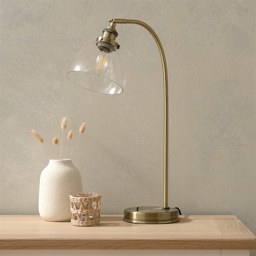 Boxwell Table Lamp - Antique Brass