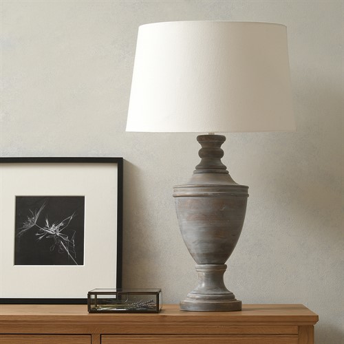 Kilham Grey Wash Wooden Table Lamp