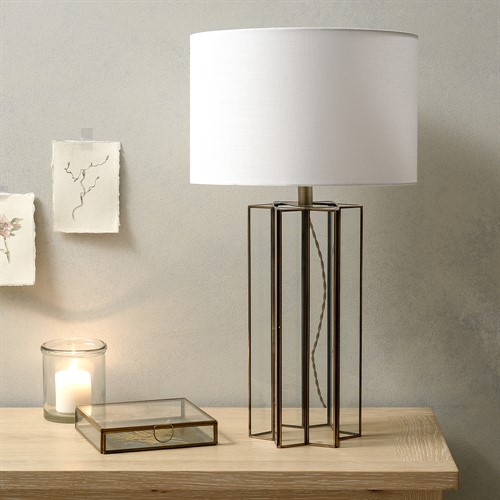 Courtbrook Metal and Glass Table Lamp