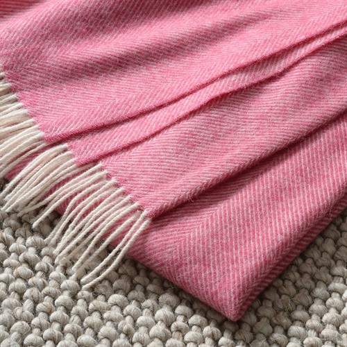 Herringbone Throw Fuchsia