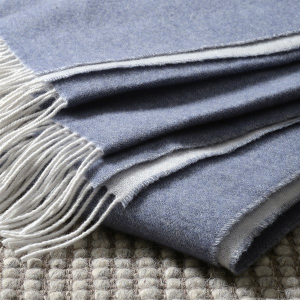 Throw With Cashmere Sky Blue The Cotswold Company