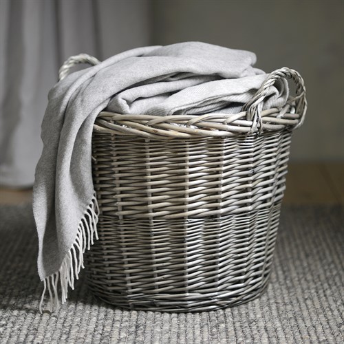 Extra Large Lined Wicker Basket