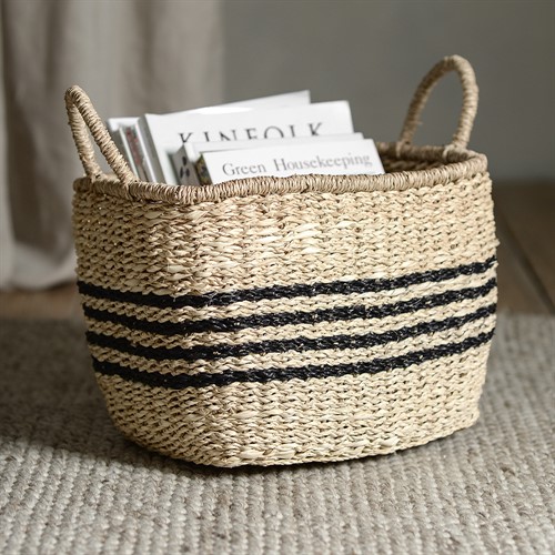 Palm Leaf Seagrass Storage Basket - Small