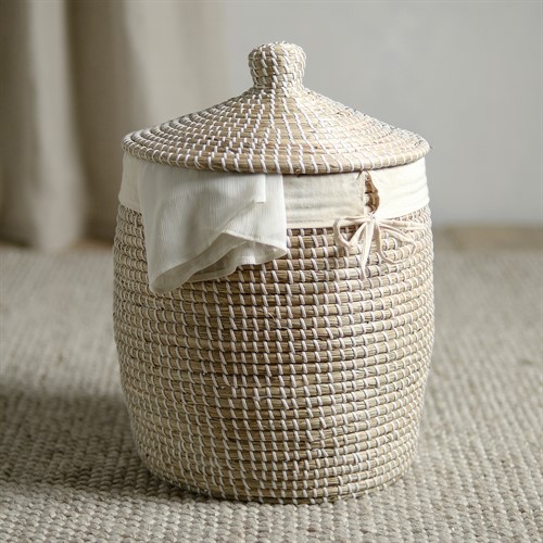 Seagrass Basket With Lid - Medium
