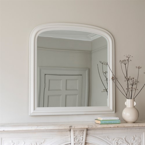 Warm White Overmantel Mirror