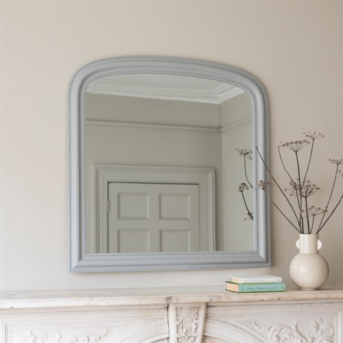 Grey Overmantel Mirror