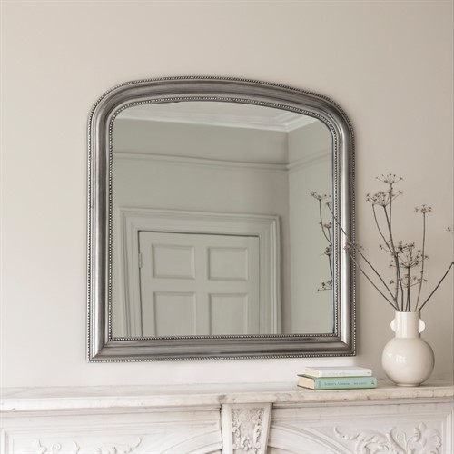 Silver Leaf Overmantel Mirror