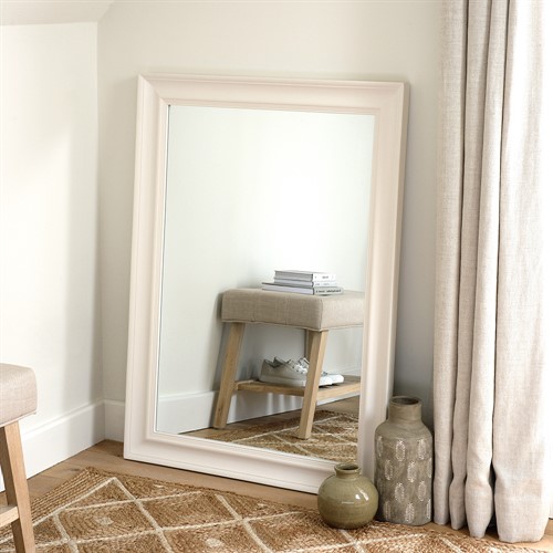 Warm White Large Rectangular Mirror 110x80cm