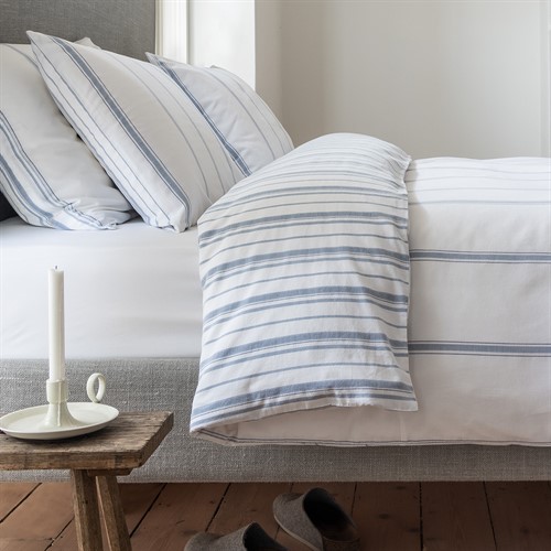 Broadwell Stripe Blue Single Duvet Cover Set