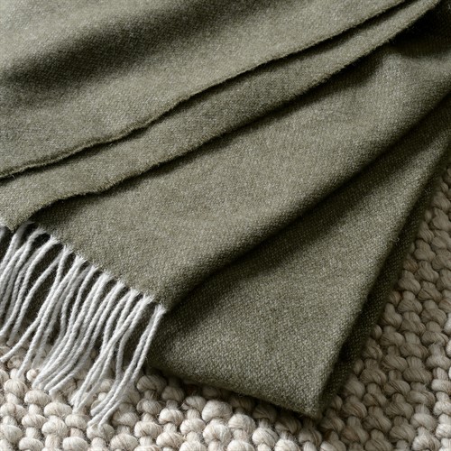 Throw With Cashmere - Forest Green