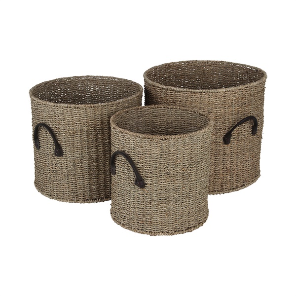 Set of 3 Seagrass Storage Baskets - The Cotswold Company