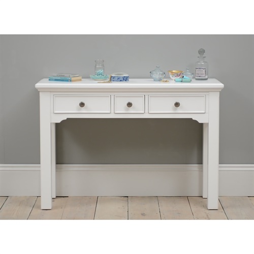 Ascot White 3 Drawer Dressing Table - The Cotswold Company